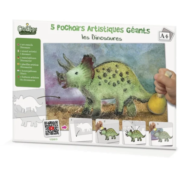Set de șabloane pentru desen -  Dinozauri, CRÉA LIGN