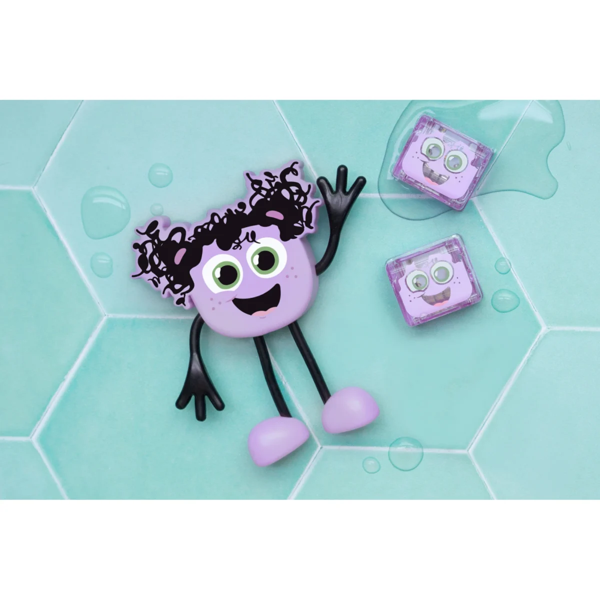 Lumi: set cu figurină și 2 cuburi luminoase pentru joacă senzorială în apă, GLO PALS - imagine 5