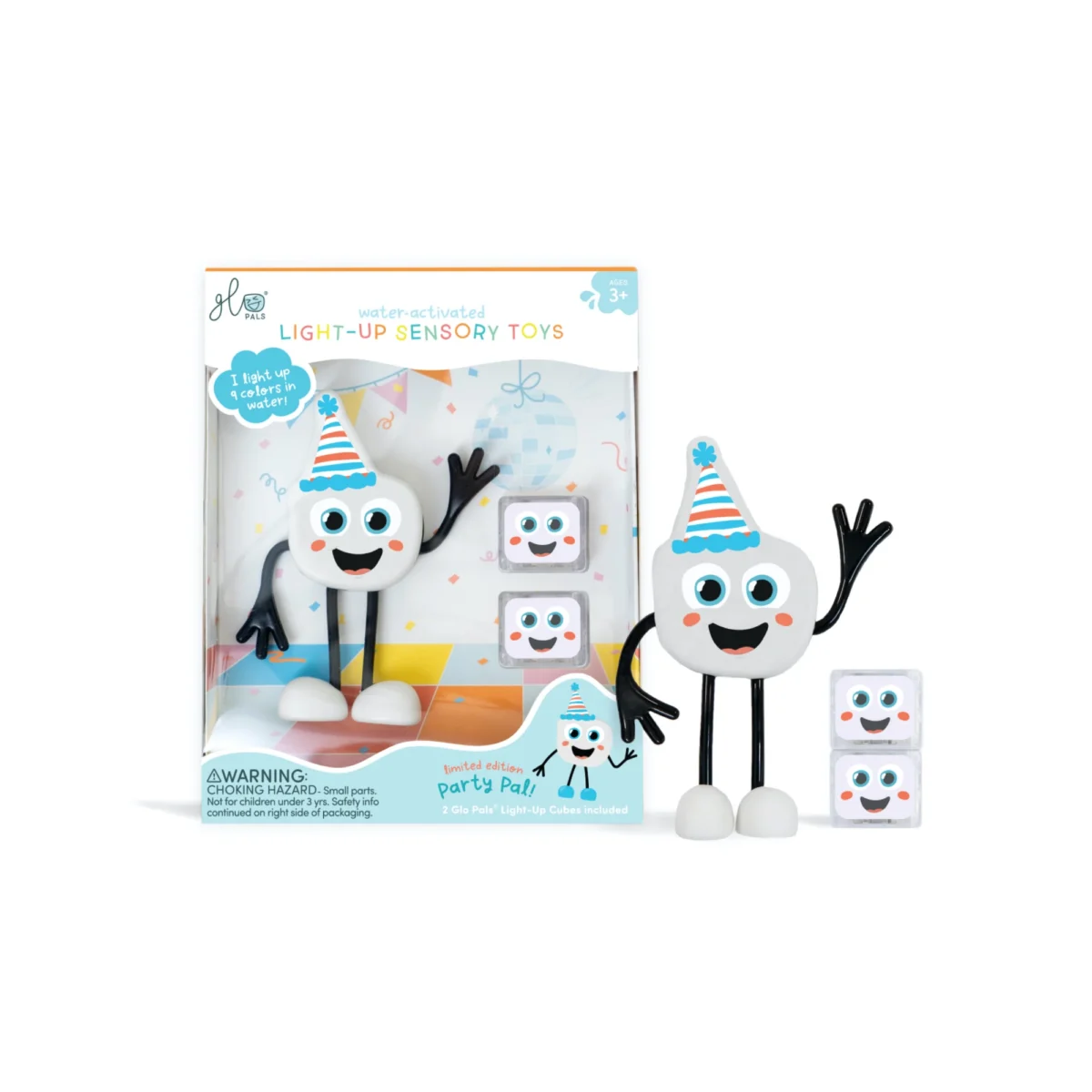 Party Pal: set cu figurină și 2 cuburi luminoase pentru joacă senzorială în apă, GLO PALS - imagine 1