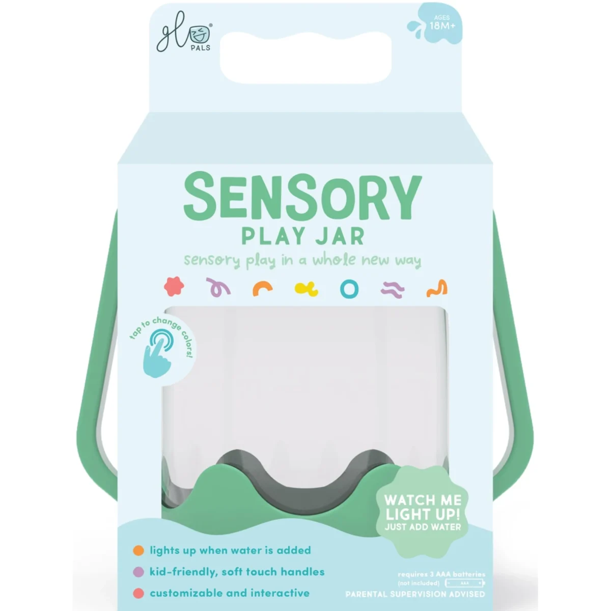 Sticlă senzorială cu efecte luminoase - Lucky Charm, GLO PALS - imagine 1