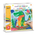 Set artistic - Creează și colorează cu markere magice - Animale, CRÉA LIGN, 3 ani+