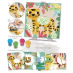 Set de pictură cu ștampile și șabloane – Jungle, CRÉA LIGN, 3 ani+ - imagine 4