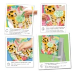 Set de pictură cu ștampile și șabloane – Jungle, CRÉA LIGN, 3 ani+ - imagine 3