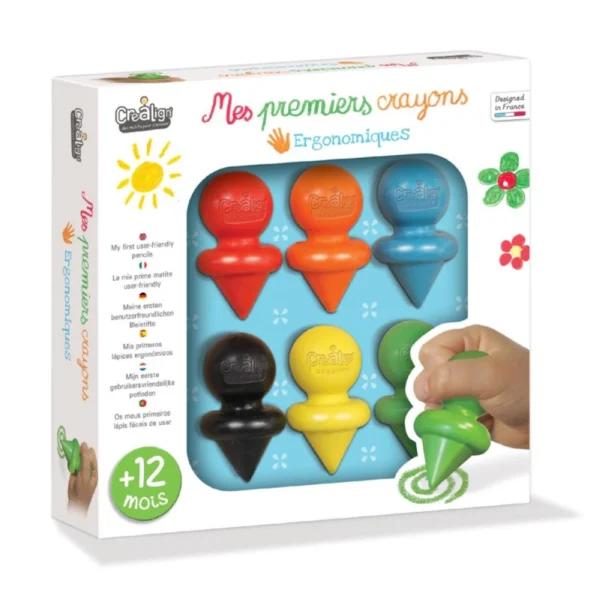 Set primele mele creioane cerate, CRÉA LIGN (6 buc.)