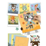 Set creativ – Creează tablouri colorate din spumă - Animale de companie, CRÉA LIGN, 3 ani+ - imagine 3