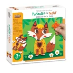 Set creativ – Creează tablouri colorate din spumă - Animale din Pădure, CRÉA LIGN, 3 ani+
