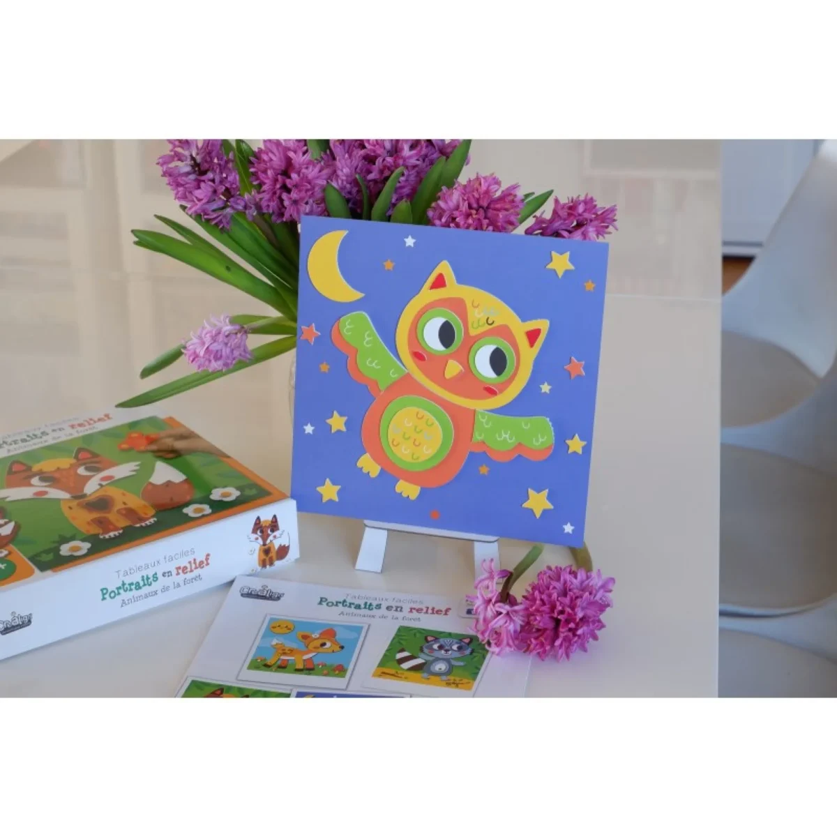 Set creativ – Creează tablouri colorate din spumă - Animale din Pădure, CRÉA LIGN, 3 ani+ - imagine 6