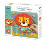 Set creativ – Creează tablouri colorate din spumă - Animale din Savană, CRÉA LIGN, 3 ani+