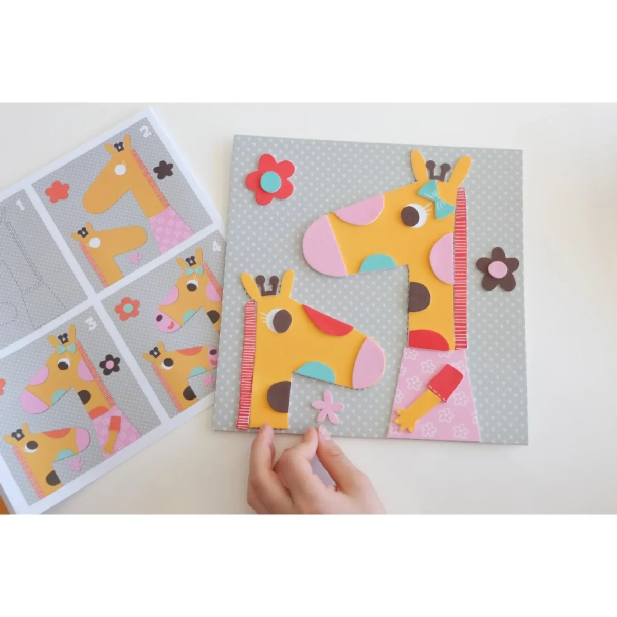 Set creativ – Creează tablouri colorate din spumă - Animale din Savană, CRÉA LIGN, 3 ani+ - imagine 4