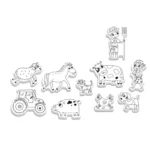 Set 10 ștampile din spumă - Ferma, CRÉA LIGN - imagine 3