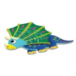 Set creativ - Creează și decorează dinozauri cu solzi strălucitori, CRÉA LIGN, 3 ani + - imagine 4