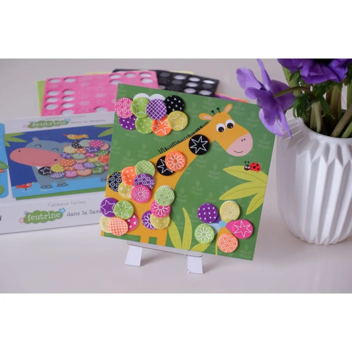 Set creativ – Activitate cu fetru: Viața în savana, CRÉA LIGN, 3 ani+ - imagine 3